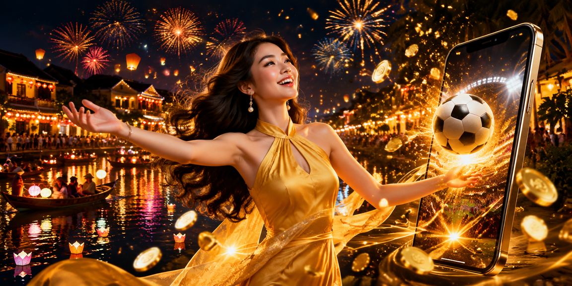 Người hâm mộ bóng đá tại Hội An theo dõi tỷ lệ kèo trận đấu trong lễ hội đèn lồng truyền thống