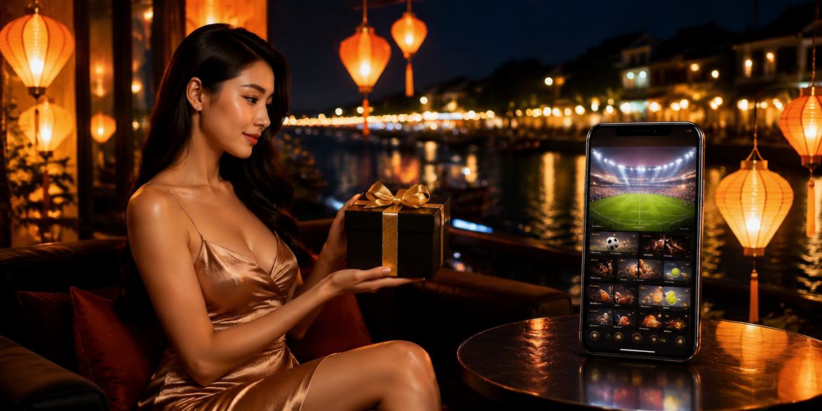 Người dùng tại Hội An trải nghiệm cá cược và game trực tuyến viwt69 trong không khí lễ hội đèn lồng